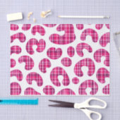 Pink Tartan Leopard Print Scottish Tissue Paper 薄葉紙 (クラフト)