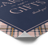 Pink Tartan Plaid Rocking Horse Cards & Gifts ポスター (角)