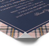 Pink Tartan Plaid Rocking Horse Time Capsule ポスター (角)