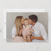 Pink Tartan Red Heart 2 photo family valentine  シーズンカード (裏面)