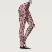 Pink Tea Roses Kaleidoscope Leggings レギンス (右)