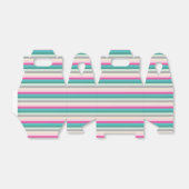 Pink Teal and Grey Striped フェイバーボックス (折り畳みなし)