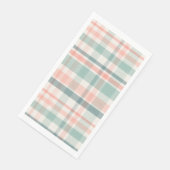 Pink Teal Plaid Spring Easter Paper Guest Towels (コーナー)
