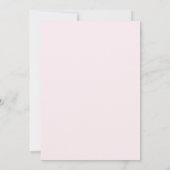 Pink Teddy Bear Baby Girl Birth Announcement Card 招待状 (裏面)