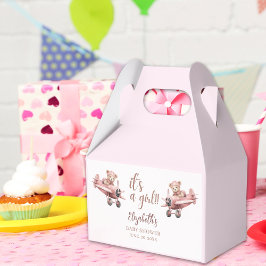 Pink Teddy Bear Baby Girl Shower フェイバーボックス