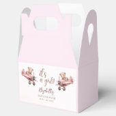 Pink Teddy Bear Baby Girl Shower フェイバーボックス (オープン)