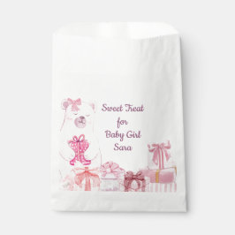 Pink Teddy Bear Baby Shower Favor Bag フェイバーバッグ