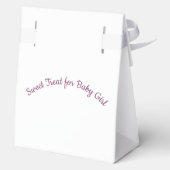 Pink Teddy Bear Baby Shower Favor Bag フェイバーボックス (裏面)