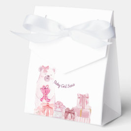 Pink Teddy Bear Baby Shower Favor Bag フェイバーボックス