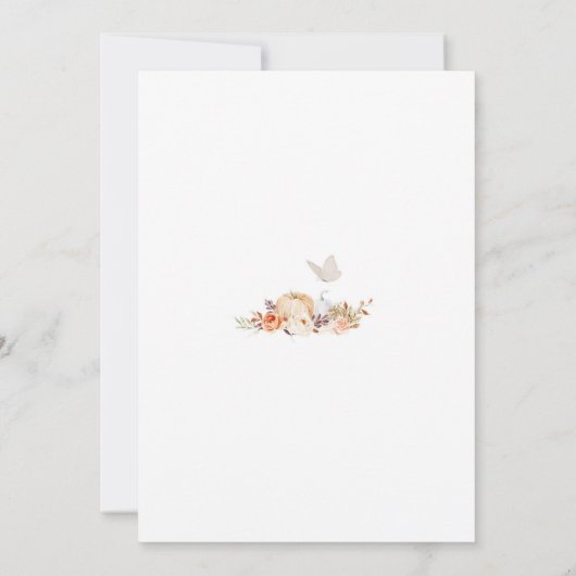 Pink Teddy Bear Baby Shower Invitation 招待状 (裏面)