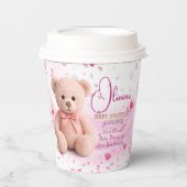 Pink Teddy Bear Baby Shower Paper Cup – Party Cups 紙コップ (正面)