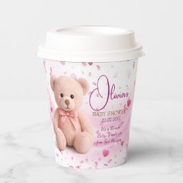 Pink Teddy Bear Baby Shower Paper Cup – Party Cups 紙コップ