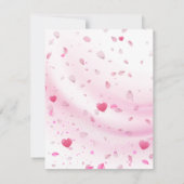 Pink Teddy Bear Baby Shower Thank You Card. サンキューカード (裏面)