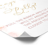 Pink Teddy Bear Balloons How big is Mommy's Belly ポスター (角)