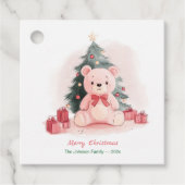 Pink Teddy Bear Christmas フェイバータグ (正面)