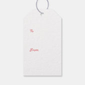 Pink Teddy Bear First Christmas ギフトタグ (裏面)