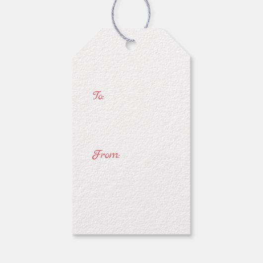 Pink Teddy Bear First Christmas ギフトタグ (裏面)