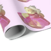 Pink teddy bear party animal ラッピングペーパー (ロールコーナー)