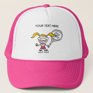 Pink Tennis Cap / Hat with customizable print キャップ