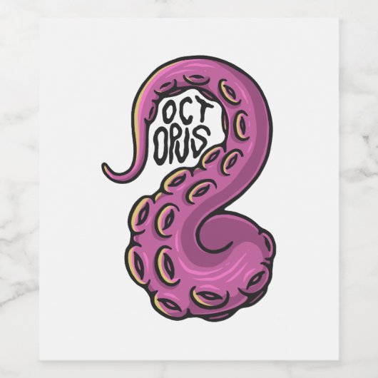 Pink Tentacle ワインラベル (シングルラベル)