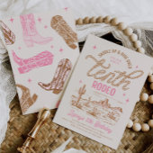 Pink Tenth Rodeo Birthday Invitation 招待状