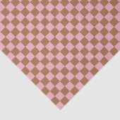 Pink Terracotta Checkerboard Checkered Girly Retro 薄葉紙 (詳細)