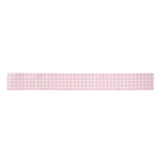 Pink Textured Gingham サテンリボン (正面)