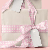 Pink Textured Gingham サテンリボン