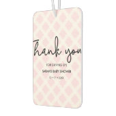 Pink Thank you Drive by Baby Showerお気に入りハート カーエアーフレッシュナー (左)