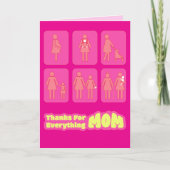 Pink Thanks For Everything Mom Mother's Day カード (正面)