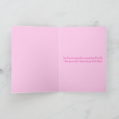 Pink Thanks For Everything Mom Mother's Day カード (内部)