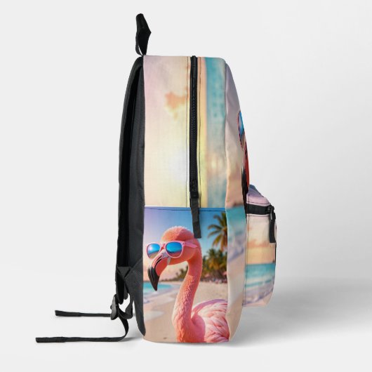 PINK THINKER Flamingo Pink プリントバックパック (左)
