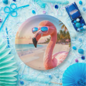 PINK THINKER Flamingo Pink ペーパープレート (パーティー)
