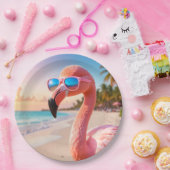 PINK THINKER Flamingo Pink ペーパープレート (パーティー)