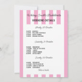 Pink Tide Beach Bachelorette Party Invitation 招待状 (裏面)