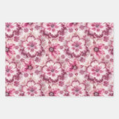 Pink Tie Dye Floral ラッピングペーパーシート (正面2)