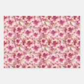 Pink Tie Dye Floral ラッピングペーパーシート (正面)