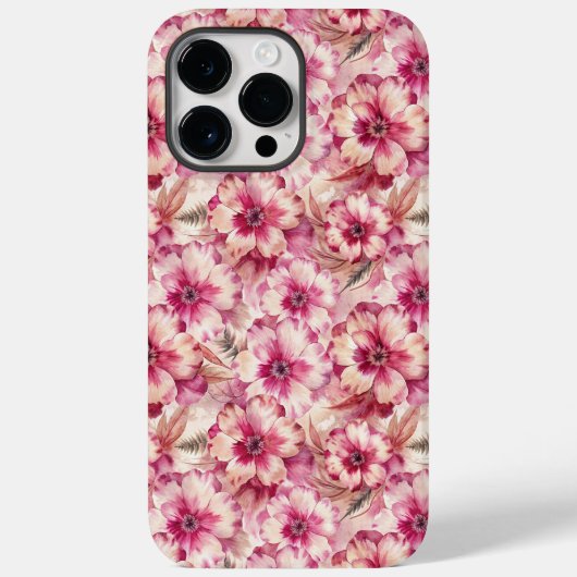 Pink Tie Dye Floral Case-Mate iPhoneケース (裏面)