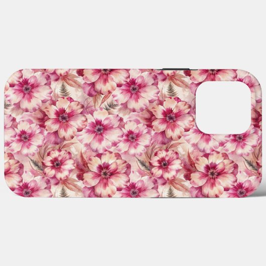 Pink Tie Dye Floral Case-Mate iPhoneケース (裏面 (横))