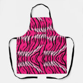 Pink Tiger Animal Skin Pattern Design  エプロン (正面)