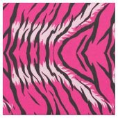 Pink Tiger Animal Skin Pattern Design  ファブリック (クローズアップ)