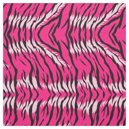 Pink Tiger Animal Skin Pattern Design  ファブリック (見本)