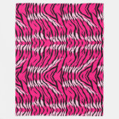 Pink Tiger Animal Skin Pattern Design  フリースブランケット (正面)