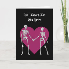 Pink Till Death Do Us Part Valentine's Day Card サンキューカード