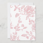 Pink Time for Tea Bridal Shower Invitation 招待状 (裏面)