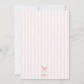 Pink Tini One Is On The Way Baby Shower Arched  招待状 (裏面)