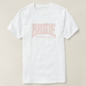 Pink Tiny Floral BRIDE Engagement  Tシャツ (デザイン正面)