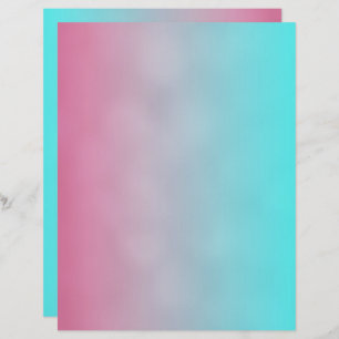 Pink to Aqua 8 グラデーション 1/2" x 11インチリサイクル紙