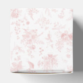 Pink Toile De Jouy Floral Birthday Party Favor Box フェイバーボックス (上部)