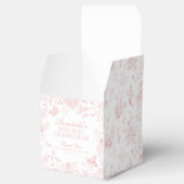 Pink Toile De Jouy Floral Birthday Party Favor Box フェイバーボックス (オープン)